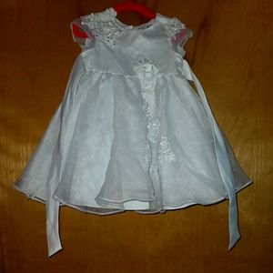 Baby girl "rare editions" white dress.